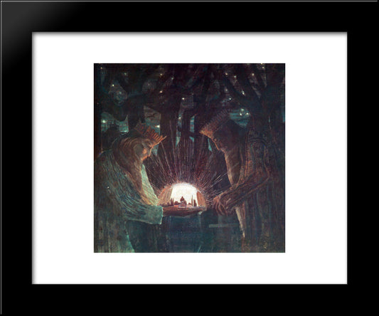 Kings (Fairy Tale Kings ) 20x24 Black Modern Wood Framed Art Print Poster by Ciurlionis, Mikalojus