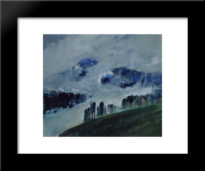 Mists 20x24 Black Modern Wood Framed Art Print Poster by Ciurlionis, Mikalojus