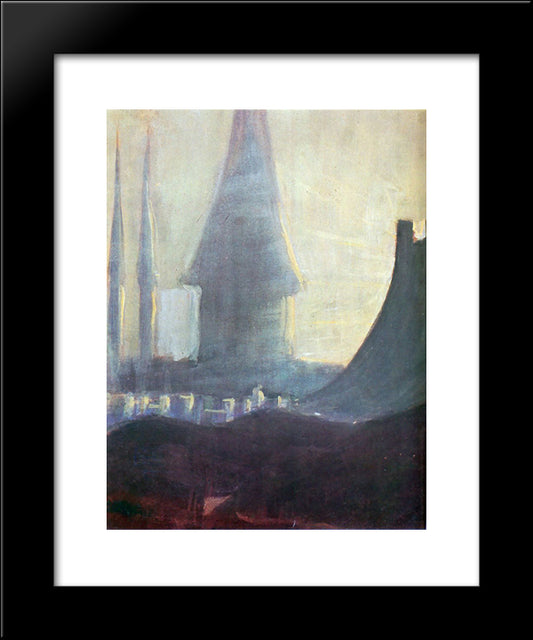 My Road (Iii) 20x24 Black Modern Wood Framed Art Print Poster by Ciurlionis, Mikalojus