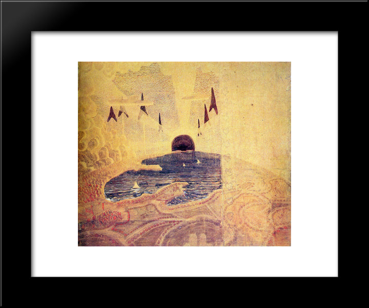 Prelude 20x24 Black Modern Wood Framed Art Print Poster by Ciurlionis, Mikalojus