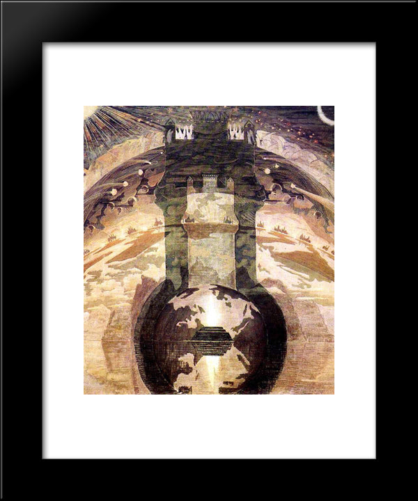 Rex 20x24 Black Modern Wood Framed Art Print Poster by Ciurlionis, Mikalojus
