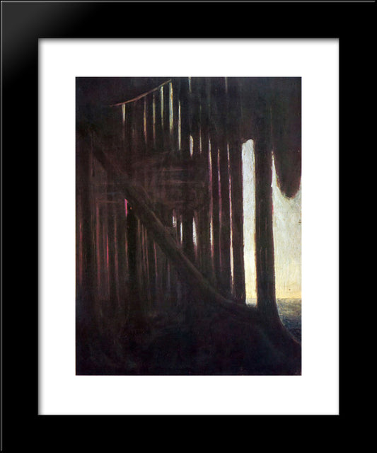 Rustle Of The Forest 20x24 Black Modern Wood Framed Art Print Poster by Ciurlionis, Mikalojus