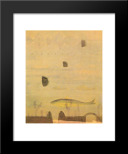 Scherzo (Sonata Of The Spring) 20x24 Black Modern Wood Framed Art Print Poster by Ciurlionis, Mikalojus
