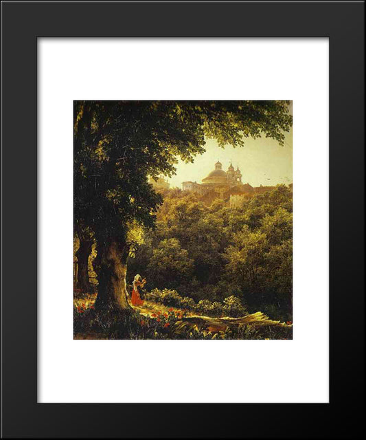 Ariccia Near Rome 20x24 Black Modern Wood Framed Art Print Poster by Lebedev, Mikhail