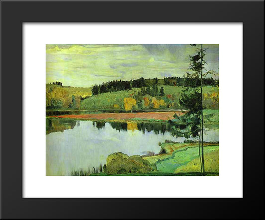 Autumn 20x24 Black Modern Wood Framed Art Print Poster by Nesterov, Mikhail