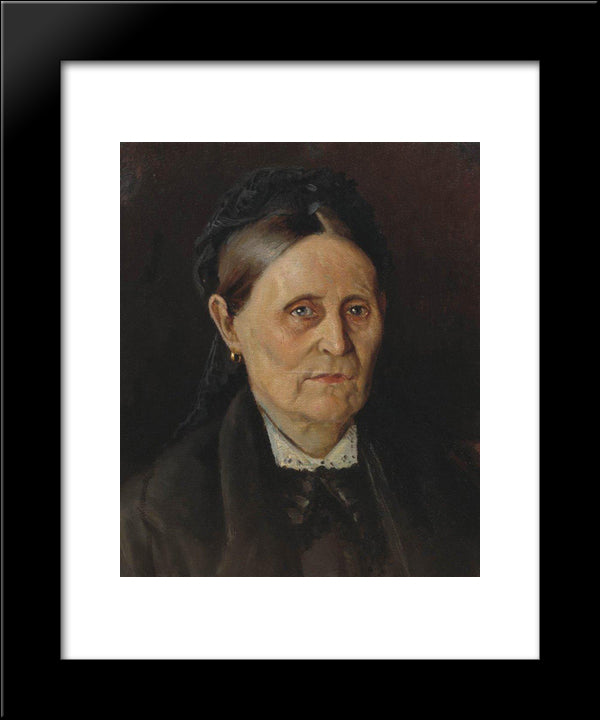 Portrait Of M. M. Nesterova, The Artist'S Mother 20x24 Black Modern Wood Framed Art Print Poster by Nesterov, Mikhail
