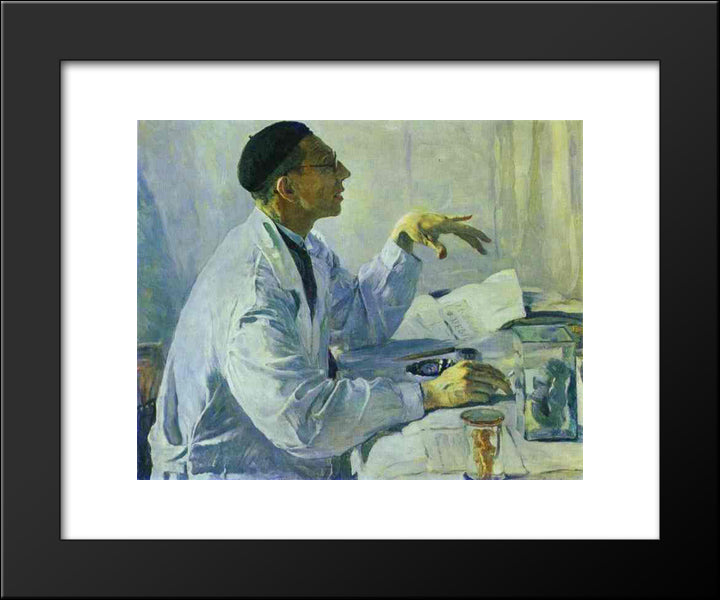 Portrait Of S. S. Yudin 20x24 Black Modern Wood Framed Art Print Poster by Nesterov, Mikhail