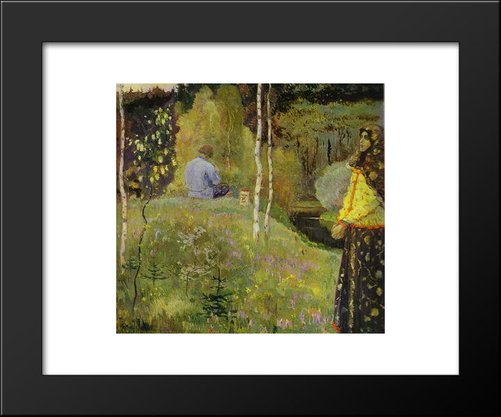 Reedpipe 20x24 Black Modern Wood Framed Art Print Poster by Nesterov, Mikhail
