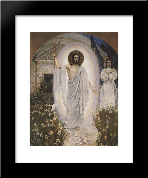 Resurrection 20x24 Black Modern Wood Framed Art Print Poster by Nesterov, Mikhail
