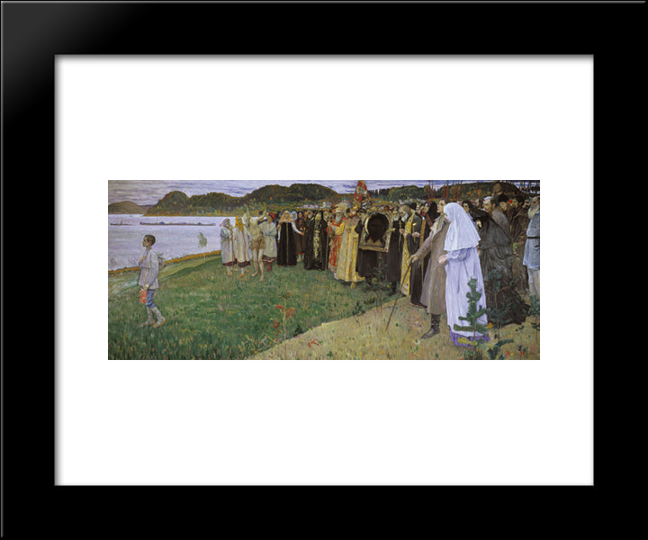 Rus The Soul Of The People 20x24 Black Modern Wood Framed Art Print Poster by Nesterov, Mikhail