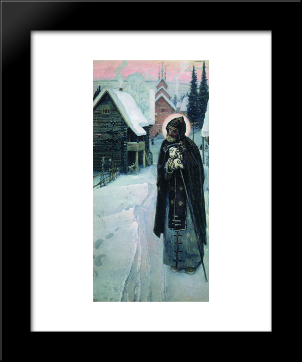 Saint Sergius' Labours (Right Part Of The Triptych) 20x24 Black Modern Wood Framed Art Print Poster by Nesterov, Mikhail