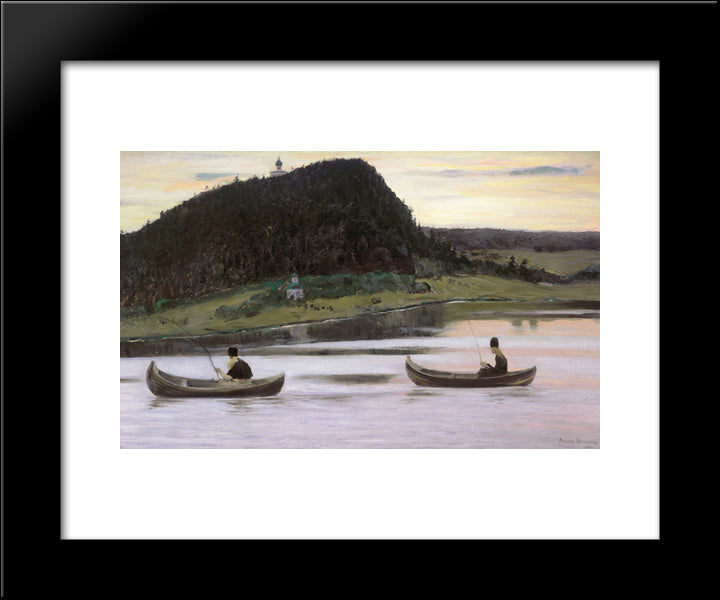 Silence 20x24 Black Modern Wood Framed Art Print Poster by Nesterov, Mikhail