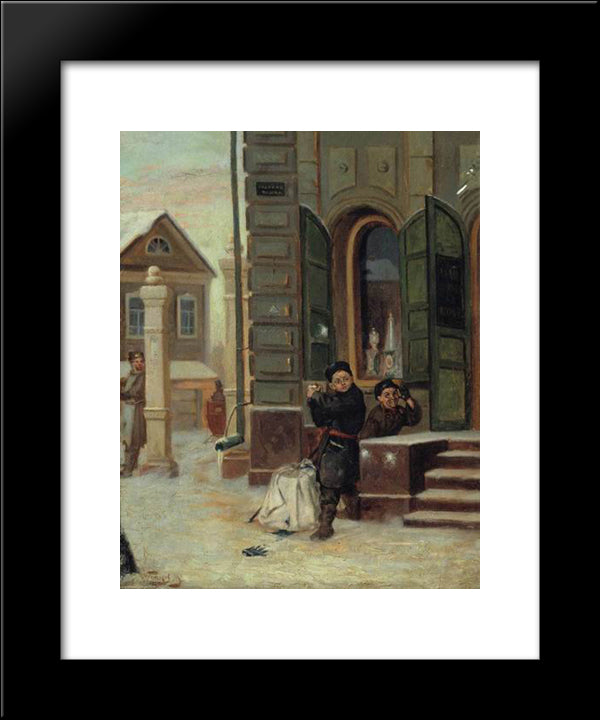 Snowballs 20x24 Black Modern Wood Framed Art Print Poster by Nesterov, Mikhail
