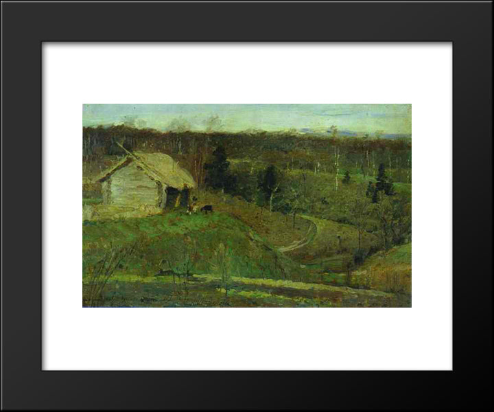 Spring 20x24 Black Modern Wood Framed Art Print Poster by Nesterov, Mikhail