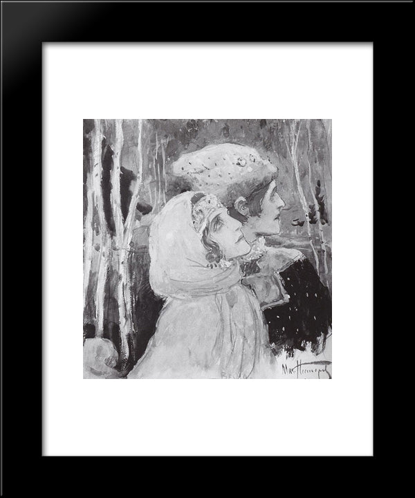 Study To 'Harmony Concord' 20x24 Black Modern Wood Framed Art Print Poster by Nesterov, Mikhail
