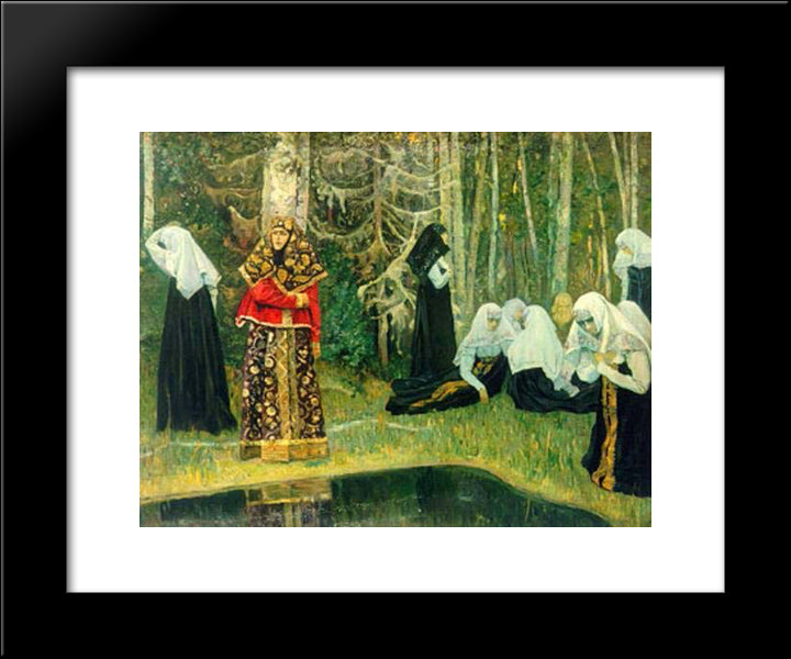 The Legend Of The Invisible City Of Kitezh 20x24 Black Modern Wood Framed Art Print Poster by Nesterov, Mikhail