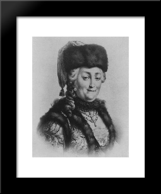 Catherine The Great 20x24 Black Modern Wood Framed Art Print Poster by Shibanov, Mikhail