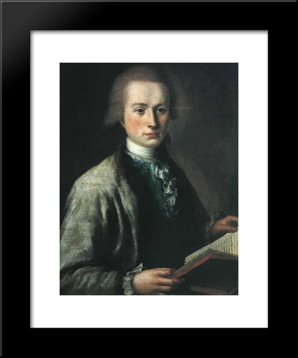 Portrait Of A. G. Spiridov 20x24 Black Modern Wood Framed Art Print Poster by Shibanov, Mikhail