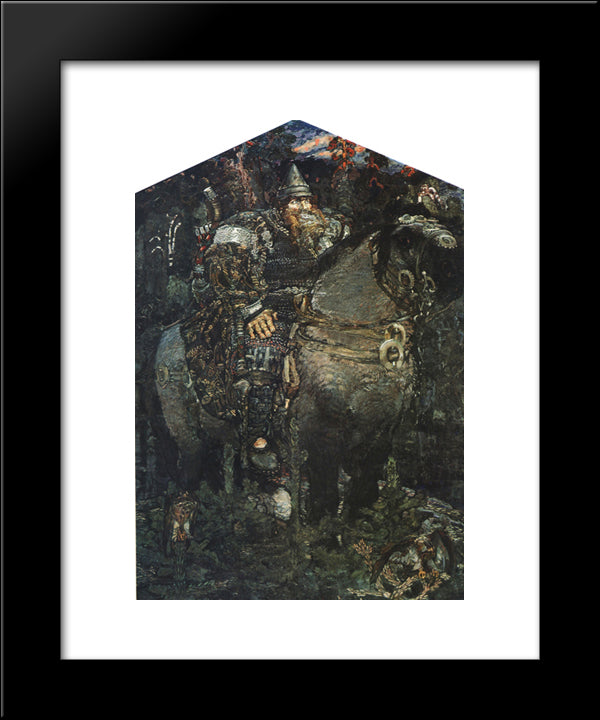 Bogatyr 20x24 Black Modern Wood Framed Art Print Poster by Vrubel, Mikhail
