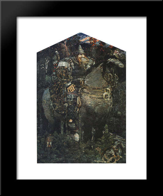 Bogatyr 20x24 Black Modern Wood Framed Art Print Poster by Vrubel, Mikhail