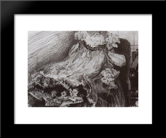 Dress 20x24 Black Modern Wood Framed Art Print Poster by Vrubel, Mikhail