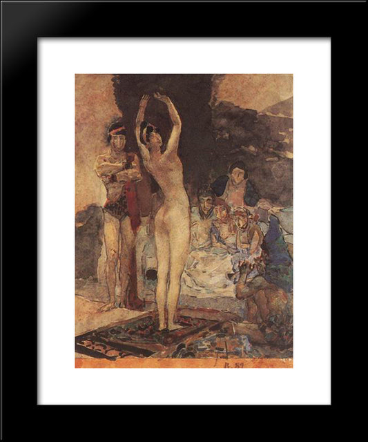 Eastern Dance 20x24 Black Modern Wood Framed Art Print Poster by Vrubel, Mikhail