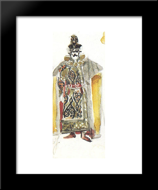 Fist-Fighter (Costume Design For The Opera The Enchantress) 20x24 Black Modern Wood Framed Art Print Poster by Vrubel, Mikhail