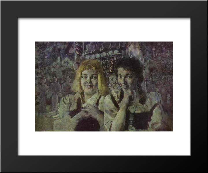 Hansel And Gretel 20x24 Black Modern Wood Framed Art Print Poster by Vrubel, Mikhail