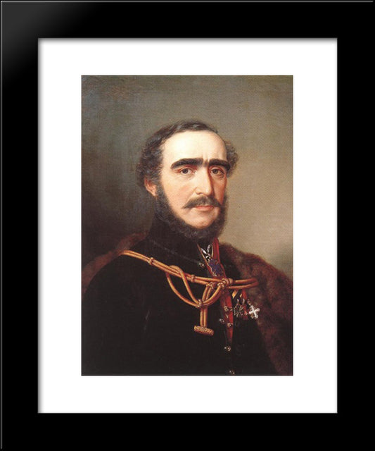 Count Istvan Szechenyi 20x24 Black Modern Wood Framed Art Print Poster by Barabas, Miklos