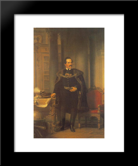 Portrait Of Emil Desseweffy 20x24 Black Modern Wood Framed Art Print Poster by Barabas, Miklos