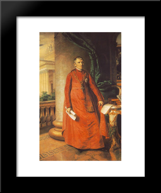 Portrait Of Janos Laszlo Pyrker, Bishop Of Eger 20x24 Black Modern Wood Framed Art Print Poster by Barabas, Miklos