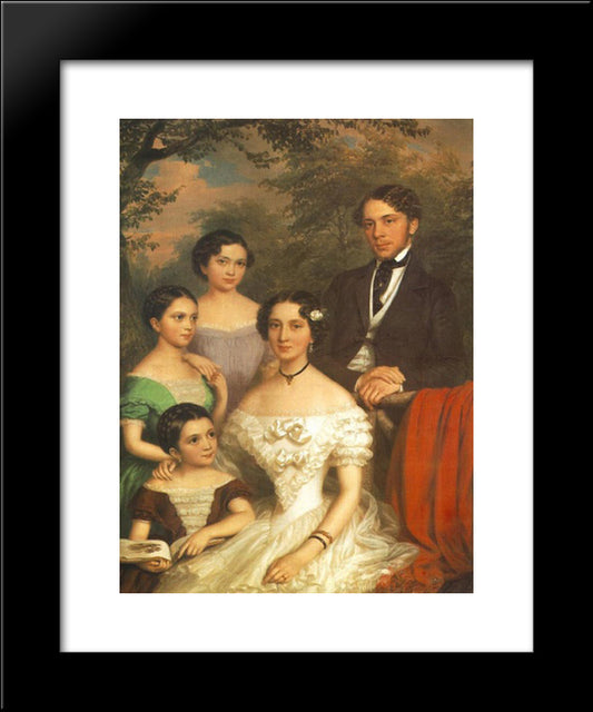 The Family Degenfeld 20x24 Black Modern Wood Framed Art Print Poster by Barabas, Miklos