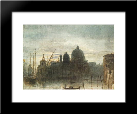 Venice At Dusk 20x24 Black Modern Wood Framed Art Print Poster by Barabas, Miklos