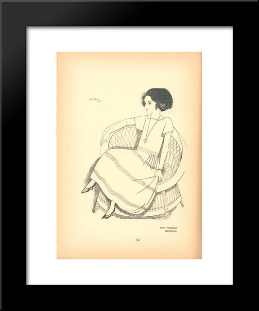 Contemporanea Magazine, No. 5, Desenho 20x24 Black Modern Wood Framed Art Print Poster by Possoz, Mily