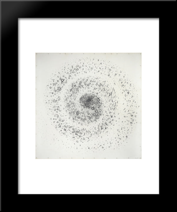 Untitled (From The Series Graphic Objects) 20x24 Black Modern Wood Framed Art Print Poster by Schendel, Mira