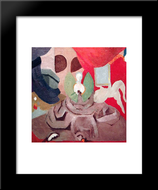 Study For Woman In Purple 20x24 Black Modern Wood Framed Art Print Poster by Russell, Morgan