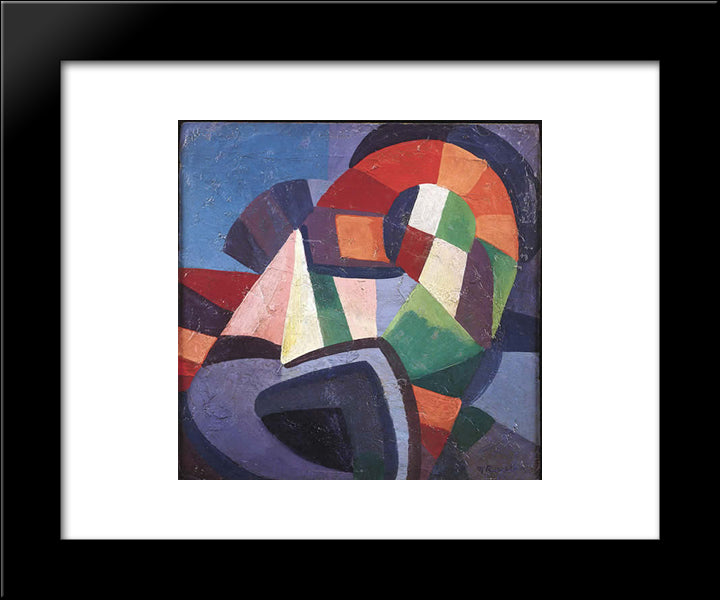 Synchromy 20x24 Black Modern Wood Framed Art Print Poster by Russell, Morgan