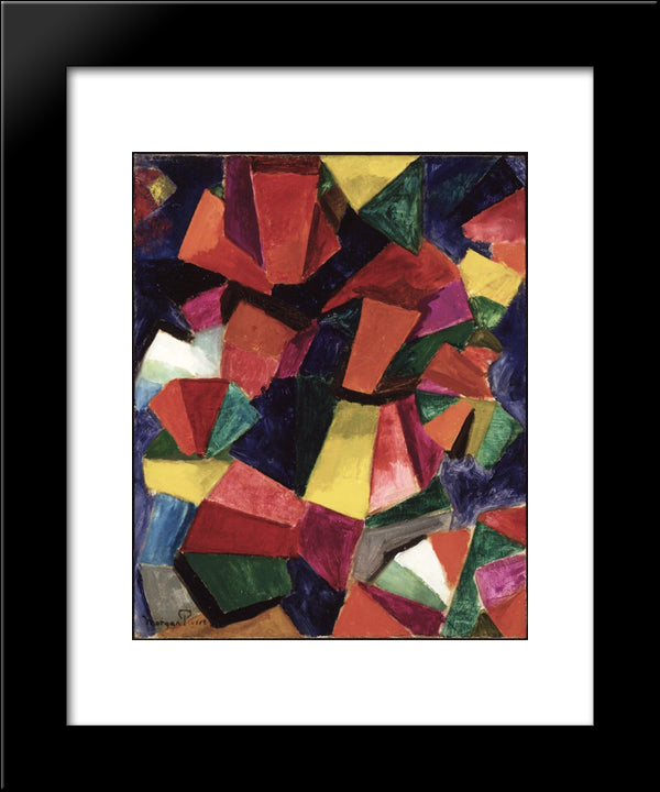 Synchromy Number 4 To Form 20x24 Black Modern Wood Framed Art Print Poster by Russell, Morgan