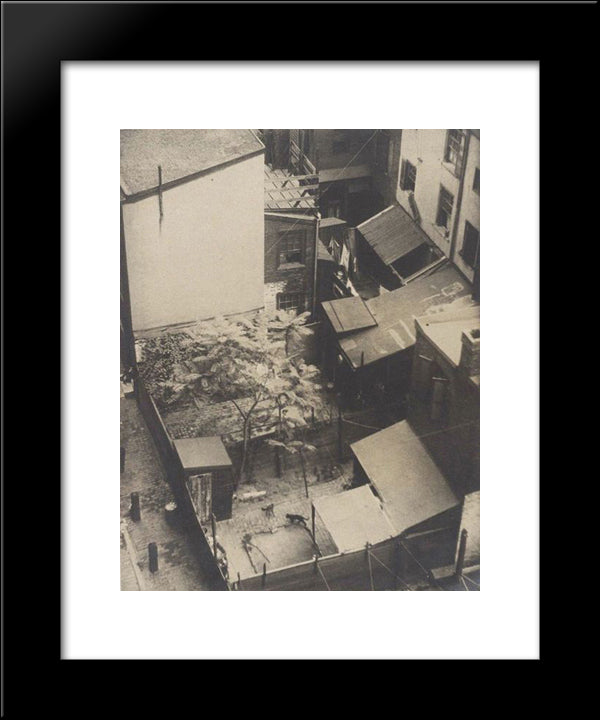 Rooftops 20x24 Black Modern Wood Framed Art Print Poster by Shamberg, Morton