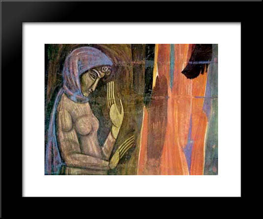 A Girl 20x24 Black Modern Wood Framed Art Print Poster by Boichuk, Mykhailo