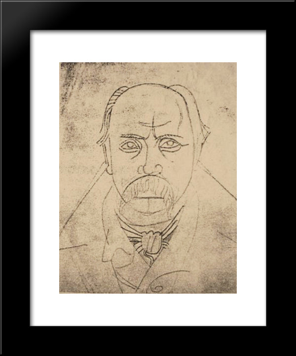 Portrait Of Taras Shevchenko 20x24 Black Modern Wood Framed Art Print Poster by Boichuk, Mykhailo