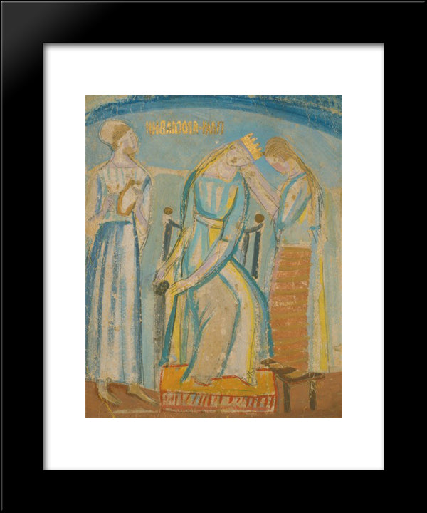 Yaroslavna'S Lament 20x24 Black Modern Wood Framed Art Print Poster by Boichuk, Mykhailo
