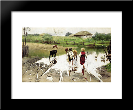 A Ford 20x24 Black Modern Wood Framed Art Print Poster by Pymonenko, Mykola