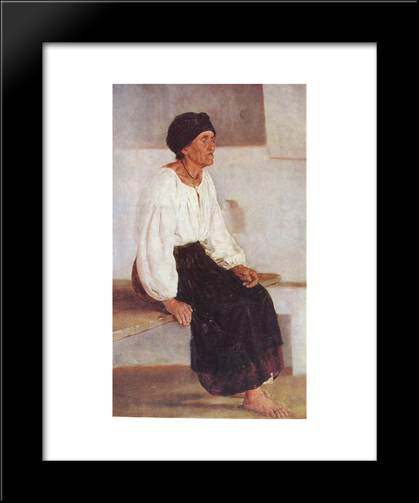 Blind Old Woman 20x24 Black Modern Wood Framed Art Print Poster by Pymonenko, Mykola