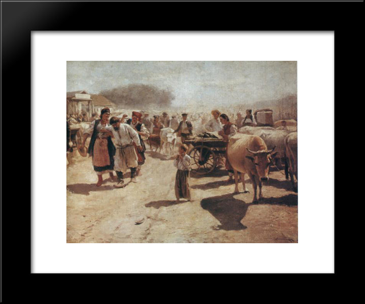 Fair 20x24 Black Modern Wood Framed Art Print Poster by Pymonenko, Mykola