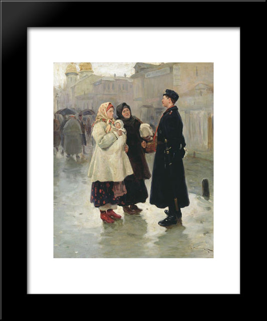 Meeting With Fellow 20x24 Black Modern Wood Framed Art Print Poster by Pymonenko, Mykola