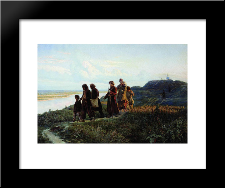 Blind 20x24 Black Modern Wood Framed Art Print Poster by Yaroshenko, Mykola