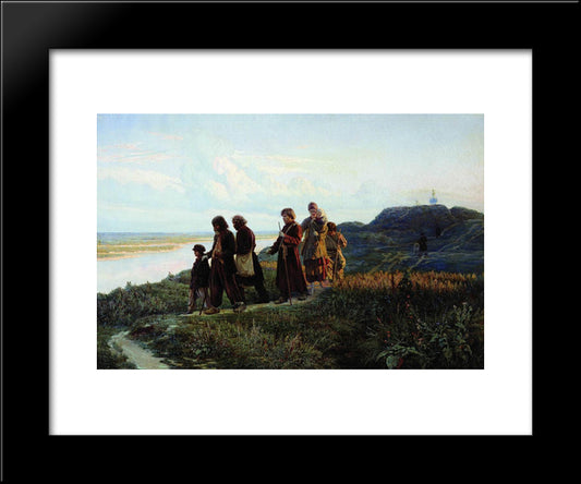 Blind 20x24 Black Modern Wood Framed Art Print Poster by Yaroshenko, Mykola
