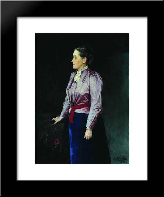 Portrait Of S.V. Panina 20x24 Black Modern Wood Framed Art Print Poster by Yaroshenko, Mykola