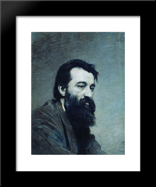 Portrait Of Sergey Nikolaevich Amosov 20x24 Black Modern Wood Framed Art Print Poster by Yaroshenko, Mykola